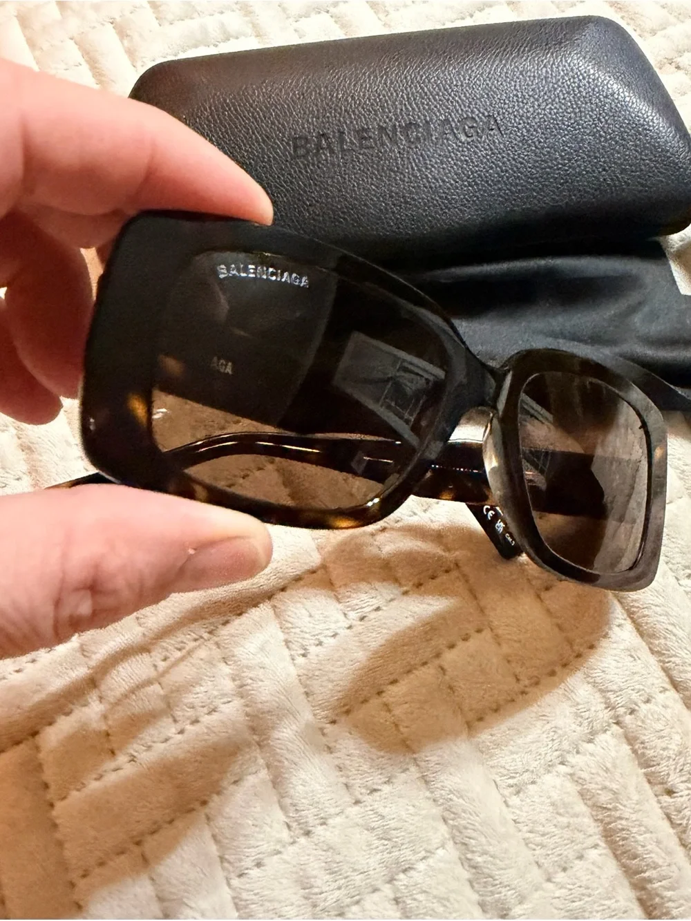 Balenciaga Women's Tortoiseshell Frame Sunglasses with Brown Lenses